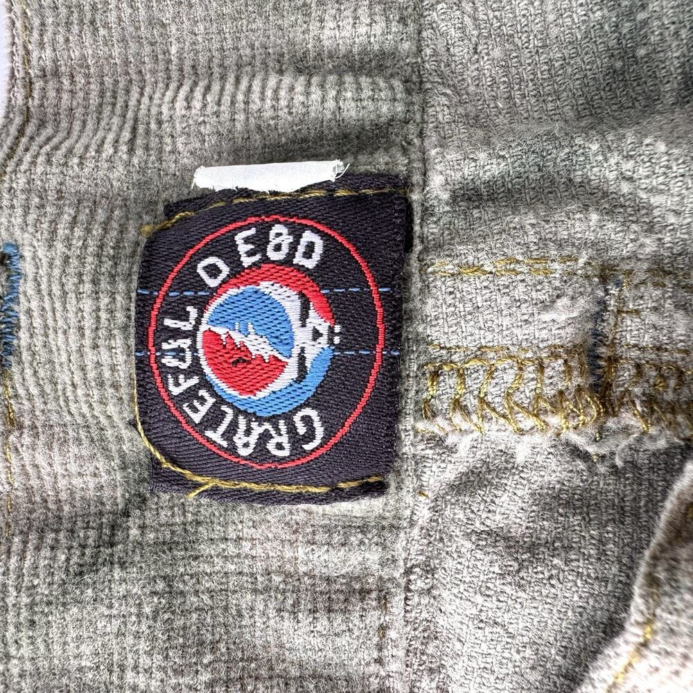 Grateful Dead Corduroy Pants Womens S Olive Green Tie Dye 50th Patch Hippie Boho - Picture 5 of 11